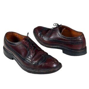 Vintage The Florsheim Shoe Custom Grade Burgundy‎ Wingtip Oxford - Men's Size 11